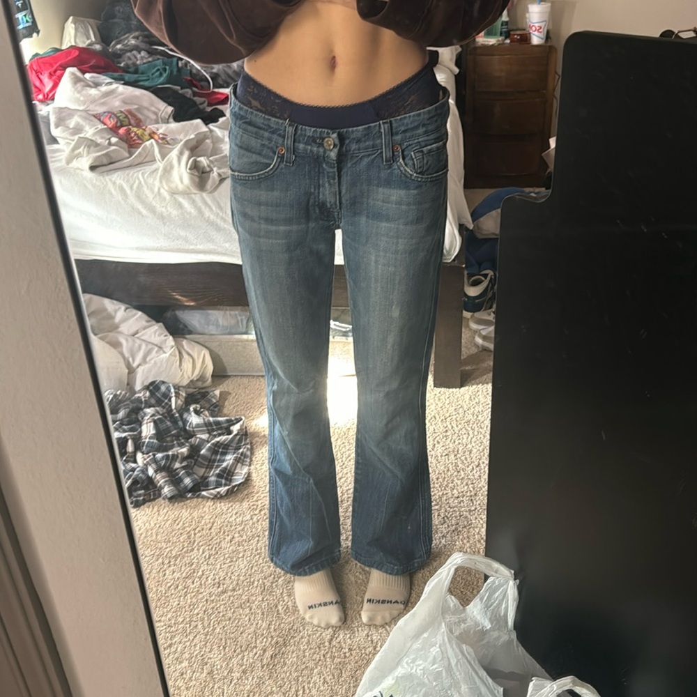 7 For All Mankind Low-Rise Bootcut Jeans